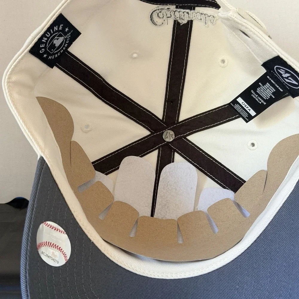 New St. Louis Cardinals Hat Script Cream & Gray '47 Brand Clean Up Adjustable
